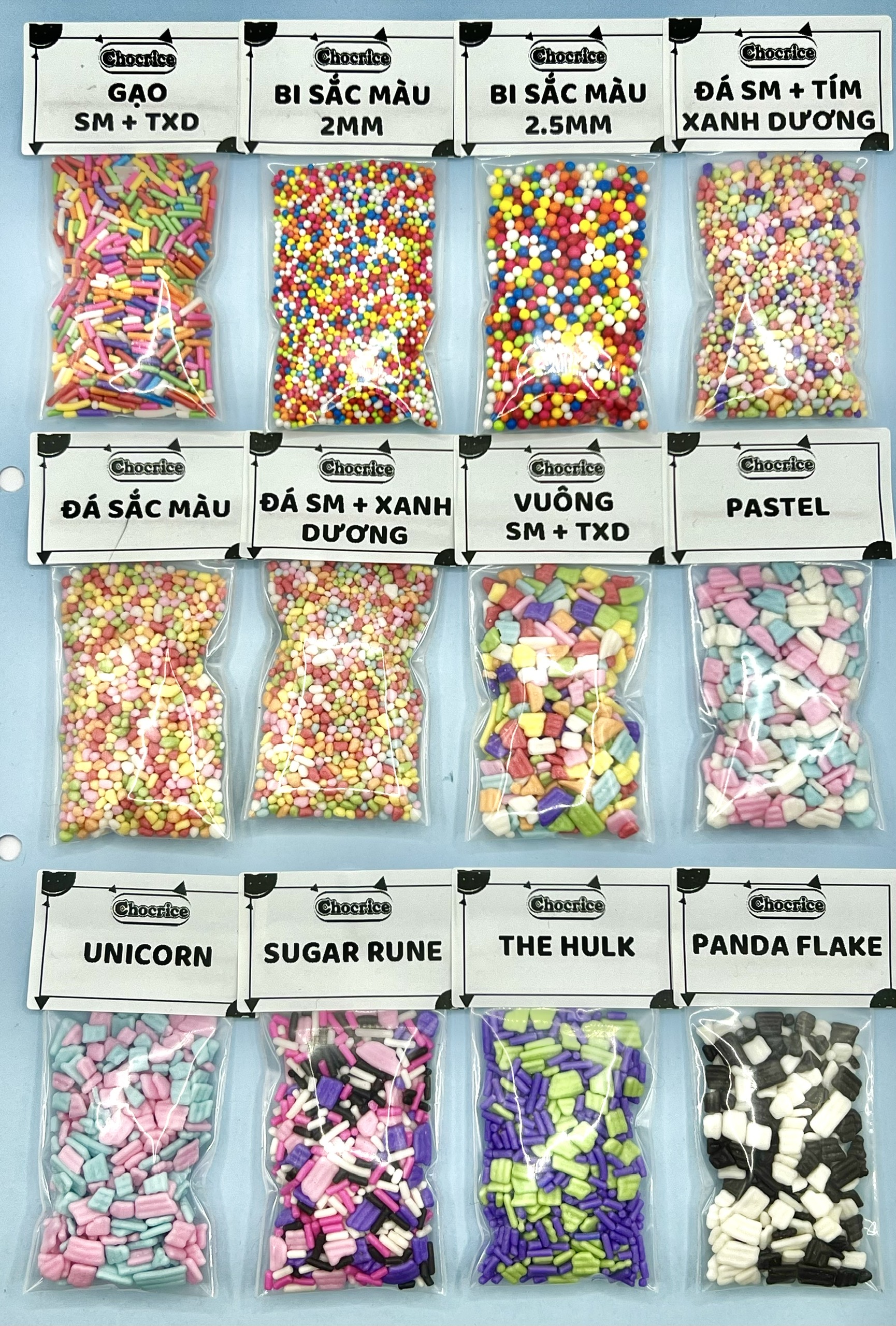 Cốm Màu CHOCRICE 200g Trang Trí Bánh Bakery