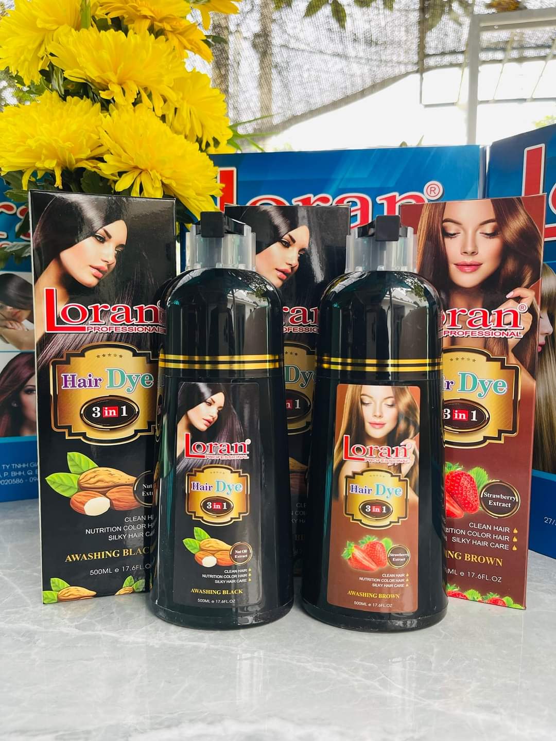 thuốc nhuộm tóc  Đen tóc và Nâu tóc  500ml  thảo dược
