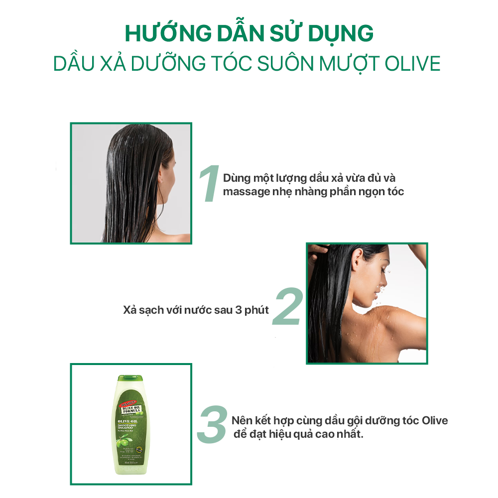 Dầu xả dưỡng tóc suôn mượt Olive Palmer’s 250ml