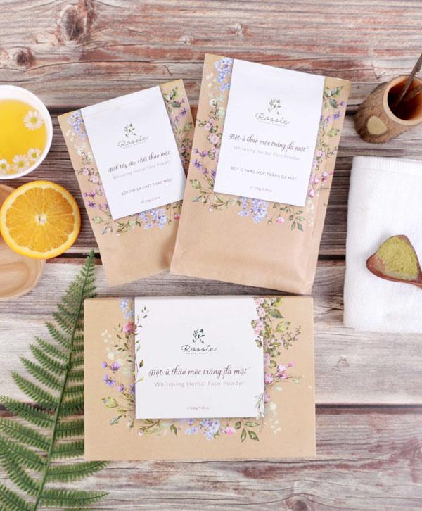 (Chính Hãng)Bột Ủ Trắng Da Mặt Thảo Dược Rossie (Ủ Trắng Da Mặt)