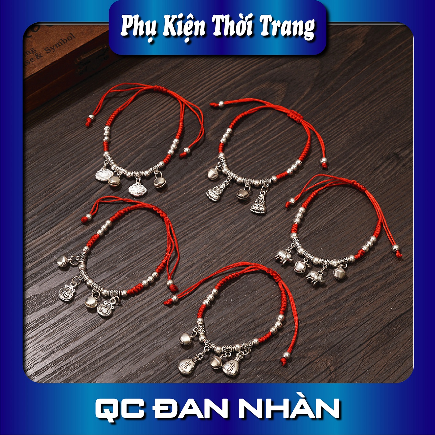 Lắc tay dây vải hình con voi