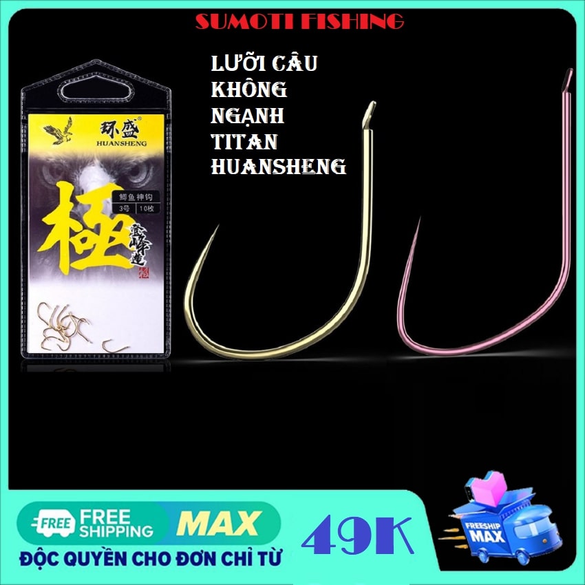 [GIÁ DÙNG THỬ GIẢM 50%] Lưỡi Câu Không Ngạnh Cacborn Ti Tan HUANSHENG - LKN02 ĐỒ CÂU DHS
