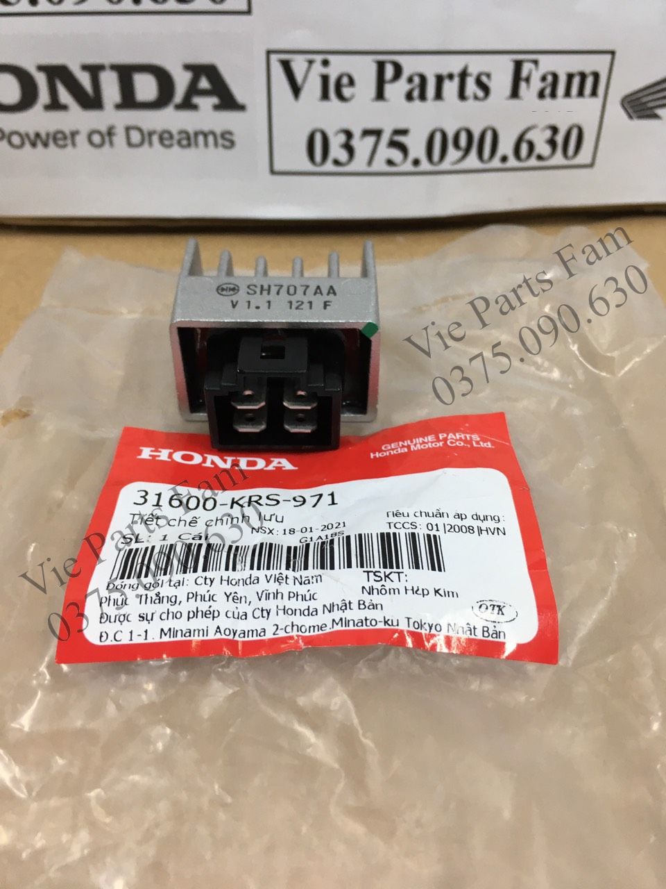 CỤC SẠC WAVE 100 , DREAM 100, FUTURE 1, DIN HONDA 100%