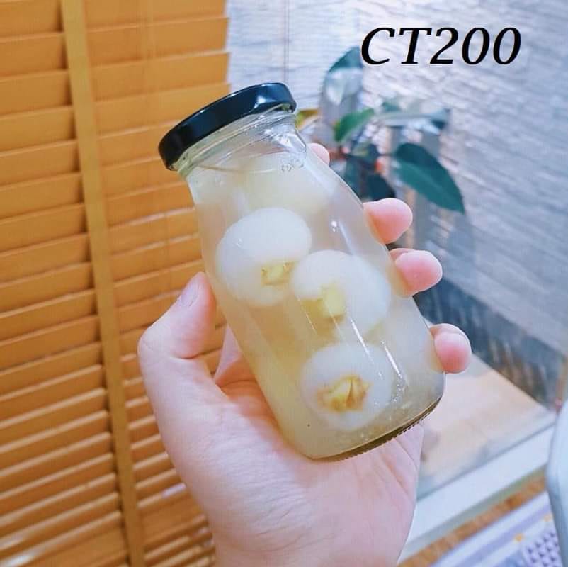 Set 10 chai thủy tinh 200ml đựng sữa