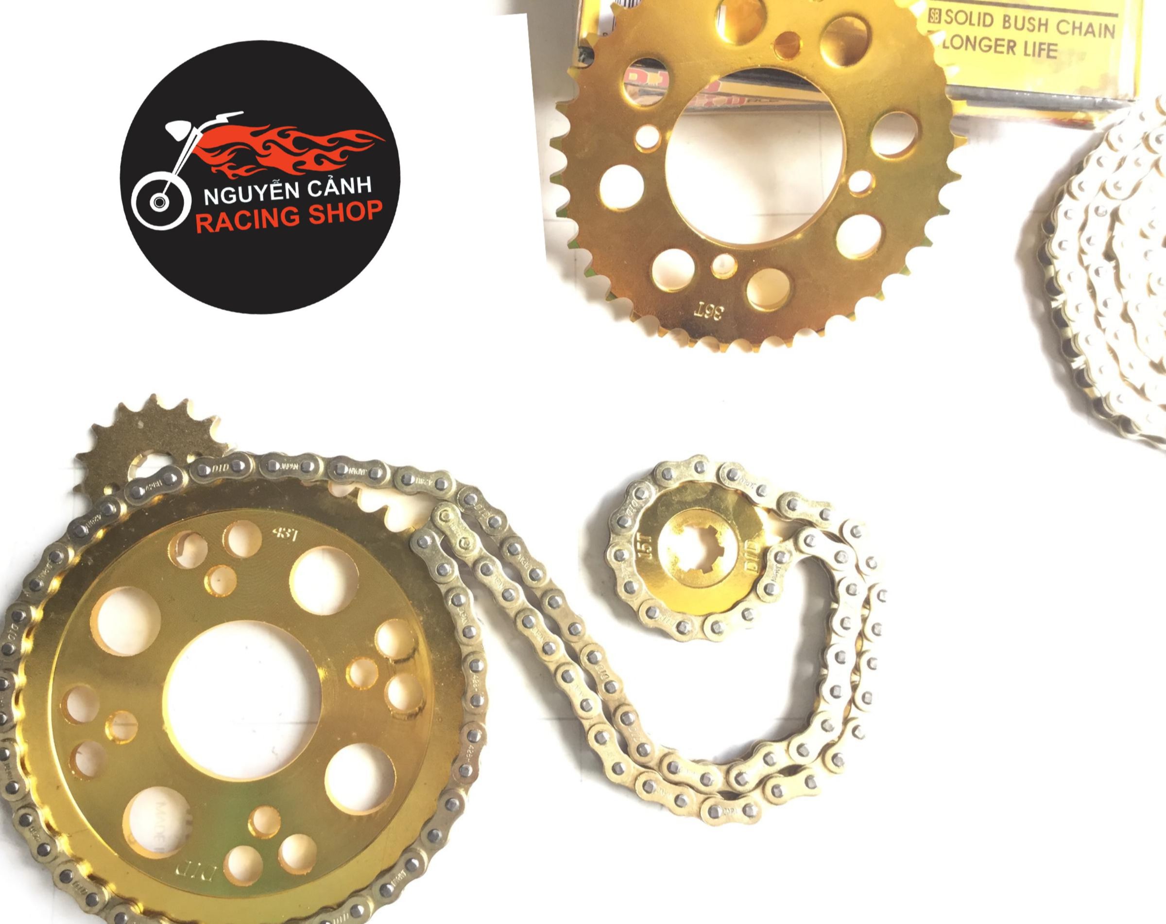 Nhông sên dĩa vàng raider xăng cơ