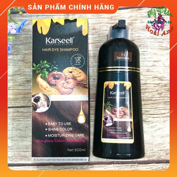 DẦU GỘI PHỦ BẠC THẢO DƯỢC KARSEELL MÀU NÂU 500ML ITALY