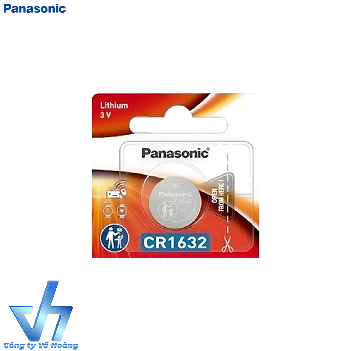 Pin Panasonic CR1632 Lithium 3V / DL1632 / ECR1632 / GPCR1632 tương thích nhiều thiết bị