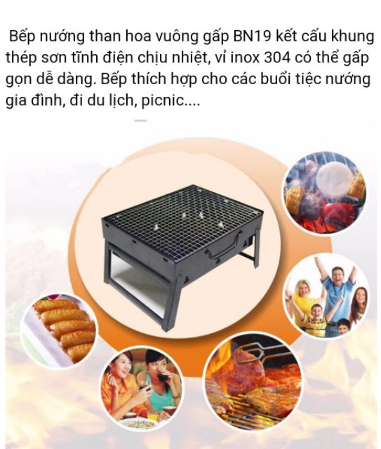 [XẢ KHO] Bếp nướng than hoa không khói T18