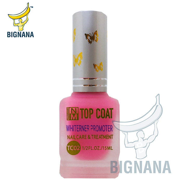 Sơn dưỡng móng tay giúp trắng móng tc02 nắp bướm 15ml, màu hồng đục, ngăn vàng móng, dưỡng móng chắc khỏe