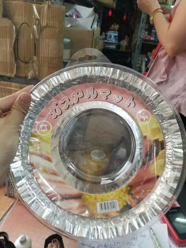 Combo 10 Giấy Bạc Bọc Lót Đế bếp ga - Dạng Tròn