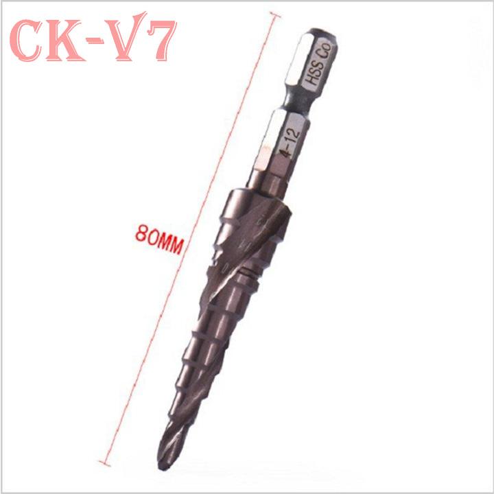 Mũi Khoan Tháp 4-12mm Siêu Cứng, Khoan inox,Sắt,Nhôm,Gỗ...