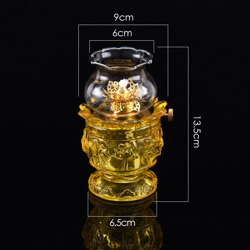 High Quality Glass Oil Lamp 039 – Lamp for Lighting the Altar of Buddha, Gia Tien, and Feng Shui