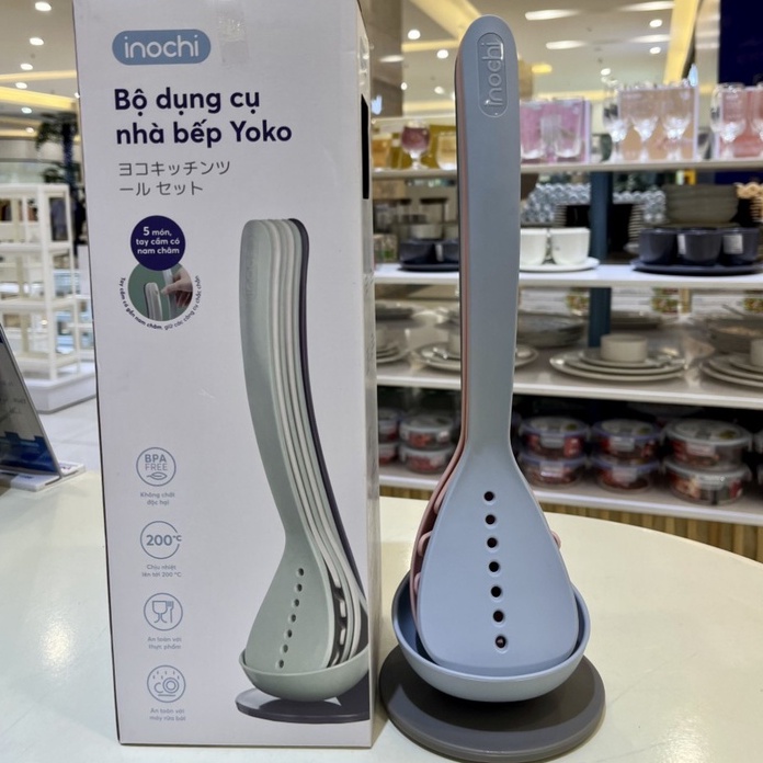 Bộ dụng cụ nấu ăn Yoko 5 món INOCHI cao cấp, trợ thủ đắc lực trong căn bếp