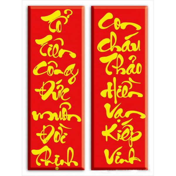 Tranh Đính Đá 5d CÂU ĐỐI (ĐÁ ABC CAO CẤP). Kích Thước: 70cm x 1m