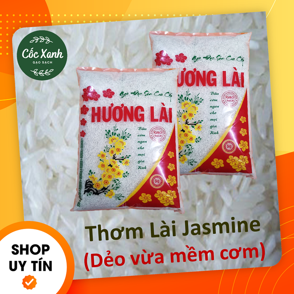 [Freeshipmax] [5kg] Gạo Thơm Lài Jasmine (Dẻo Mềm)