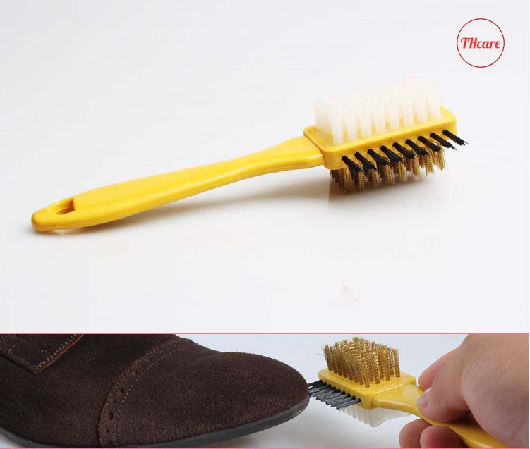 Bàn chải vệ sinh da lộn, nubuck 3 mặt