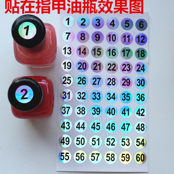 Tem số dán chai sơn từ 1-120 - số dán phân loại màu sơn