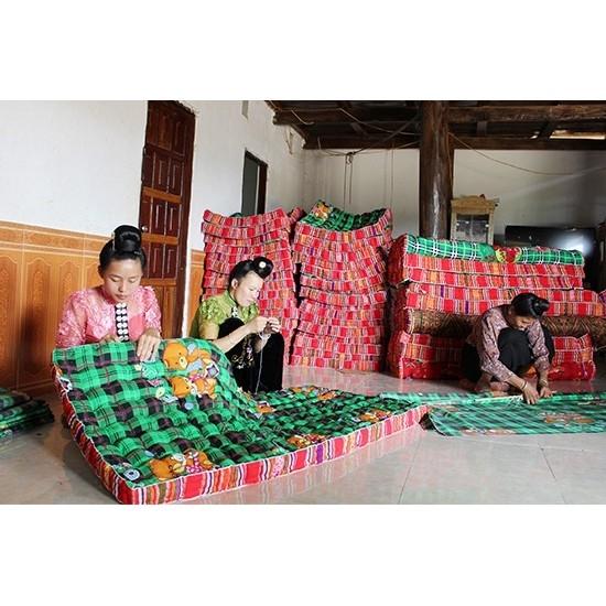 Đệm Ngồi Thổ Cẩm Bông Gạo