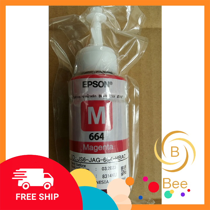 [NEW] Bộ Mực In 4 Màu Mã 664 ( M, C, Y, Bk )❤️FREESHIP❤️ dùng cho Epson L110,L120, L210,L220, L300,L310, L350 Hàng Bóc Máy Zin