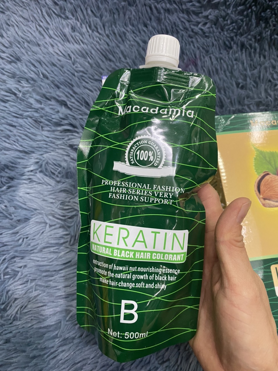 nhuộm đen thảo dược phủ bạc keratin