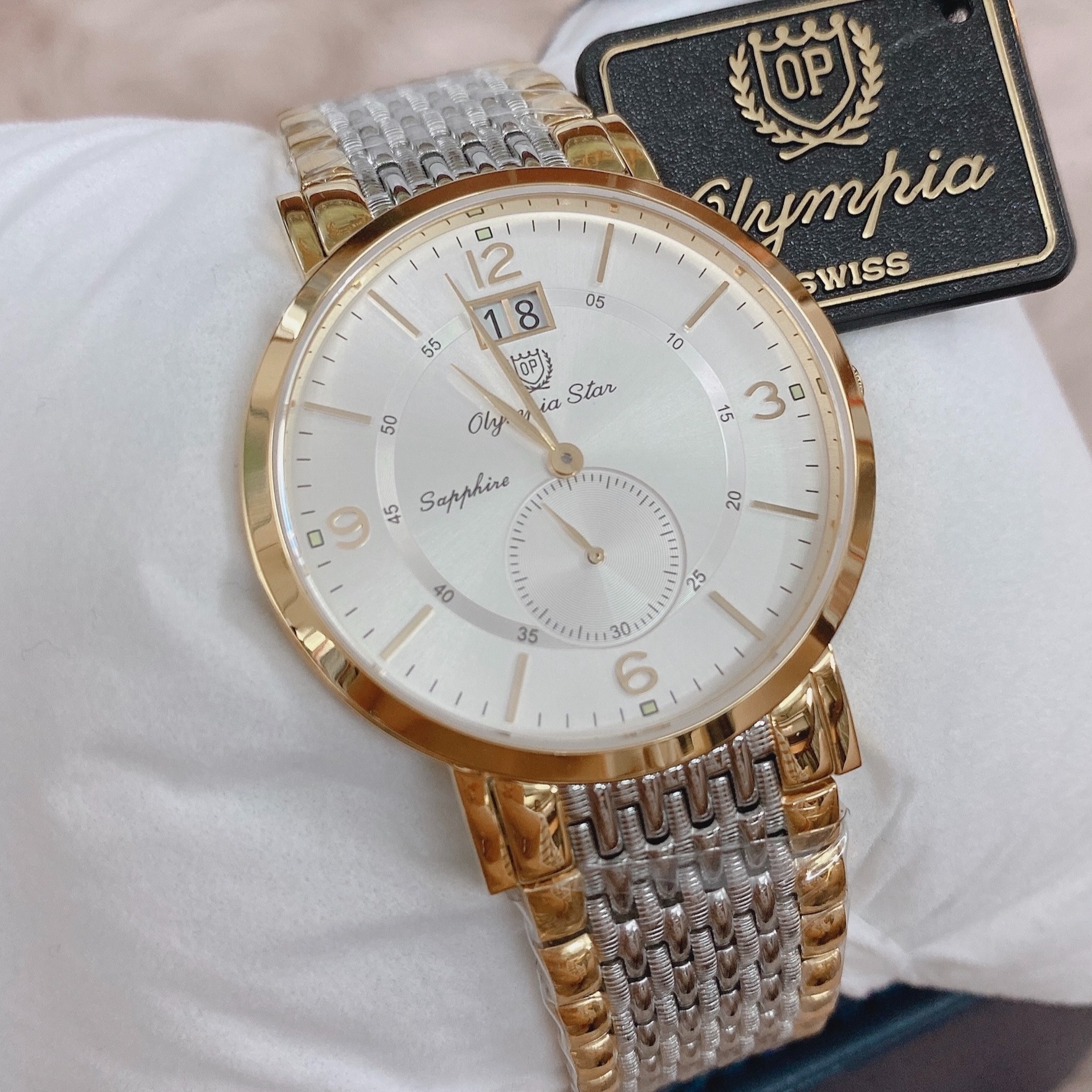 Đồng hồ nam Olympia Star siêu mỏng 58012-04M
