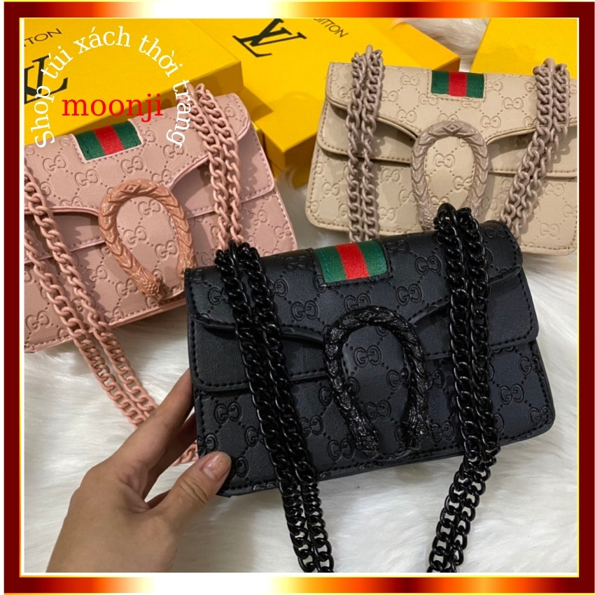 Túi xách giỏ xách GC đầu rồng da sần full màu thời trang hàng quảng châu