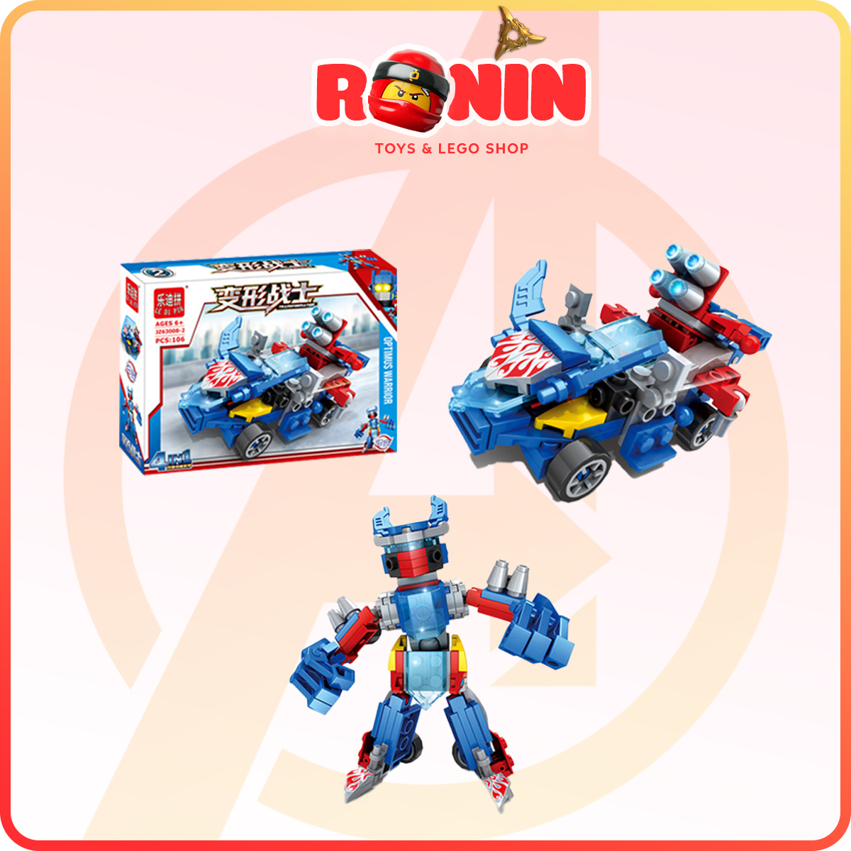 [🔥KM🔥] Bộ Đồ Chơi Lắp Ráp Lego Robot Transformers Optimus Prime 4in1