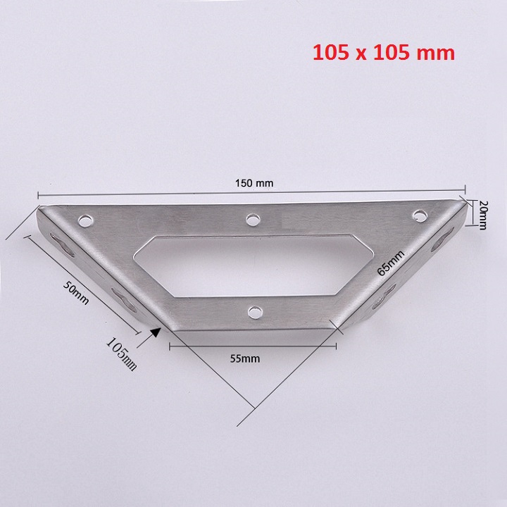 COMBO 2 CÁI CÙNG LOẠI. EKE. PAT ĐỠ INOX 90 ĐỘ GẮN TƯỜNG LÀM KỆ ĐA NĂNG, KÍCH THƯỚC 5cm,10.5cm,17.5cm,27.5cm