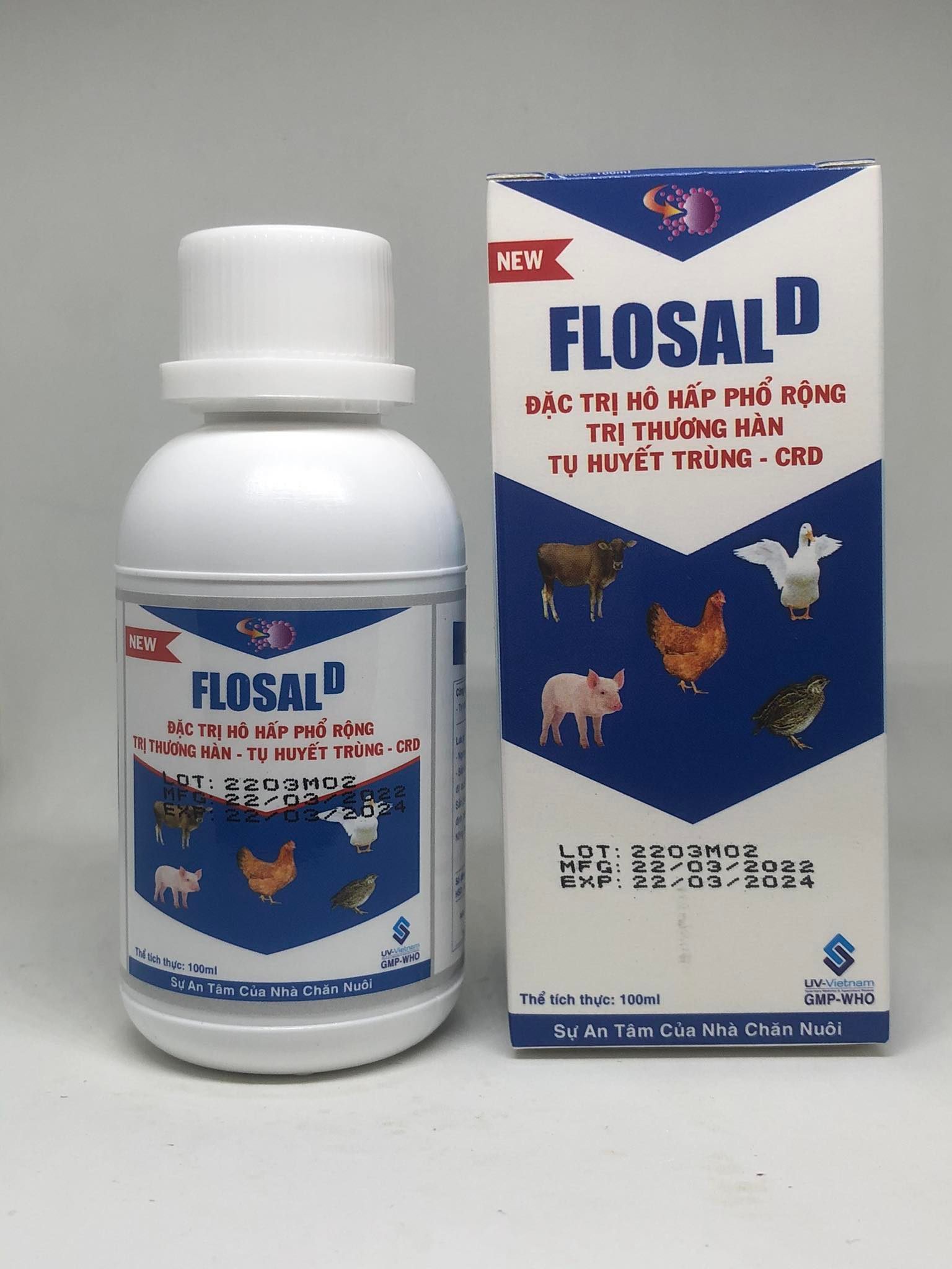 Flosat D Cho GÀ Đá - Chai 100mil và 10mil