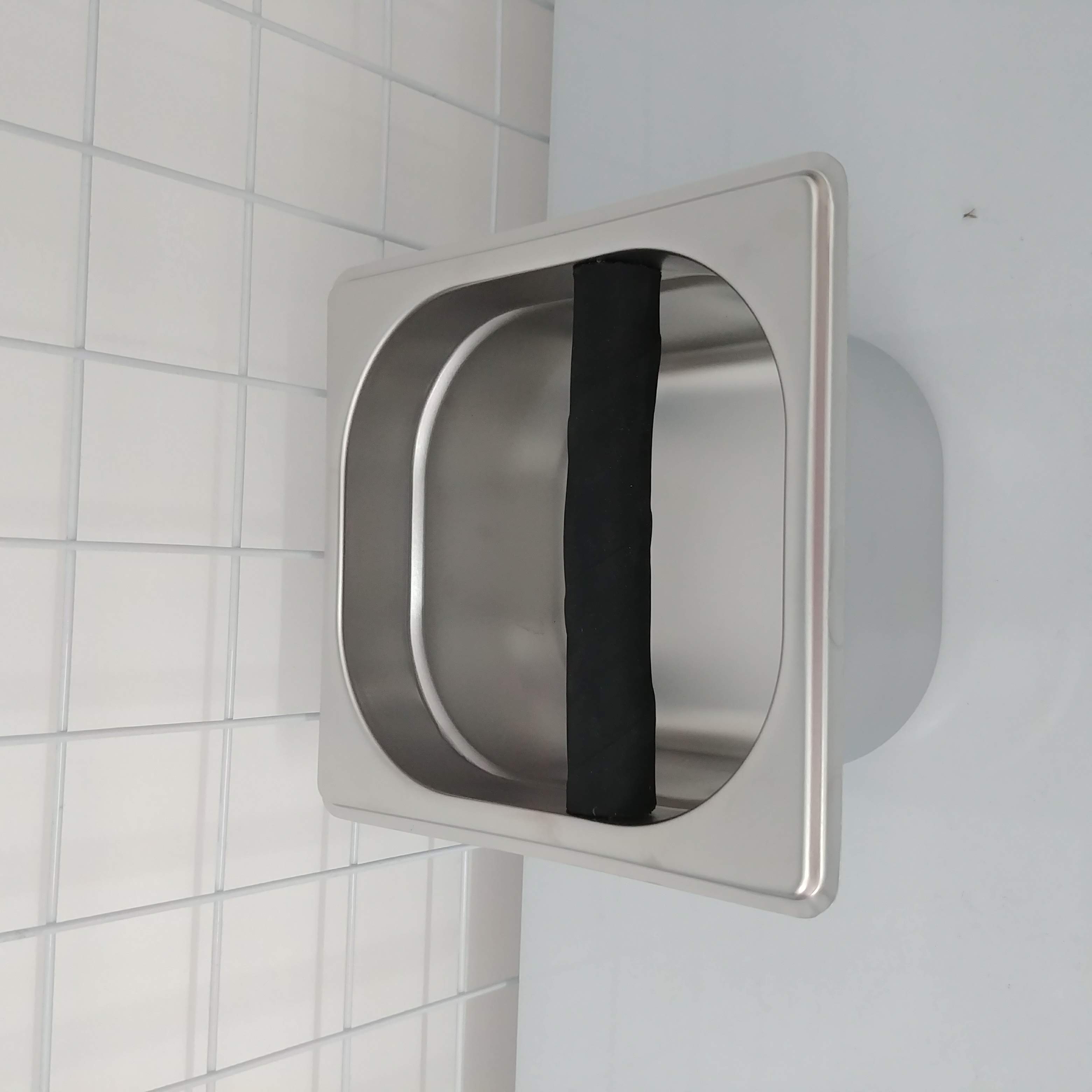 Dụng cụ đập bã cà phê inox Knock Box - Cao 10cm / 15cm