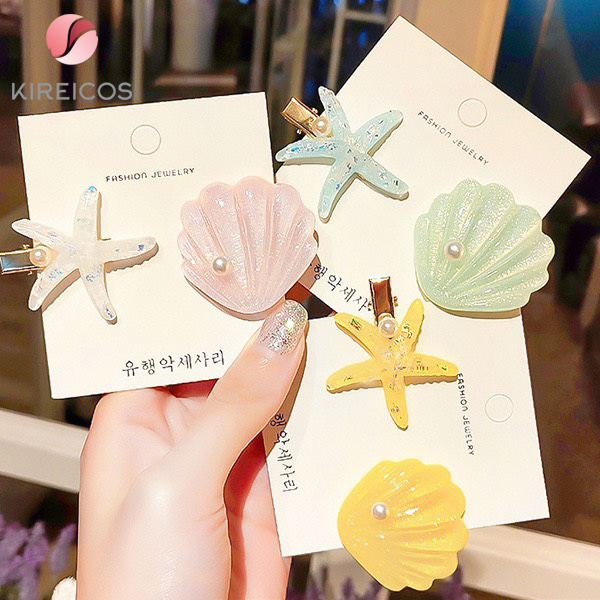 [HCM]Set 2 Kẹp Tóc Sao Biển Và Sò Cao Cấp