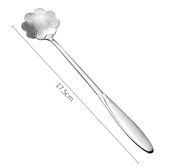Coffee spoon ice cream long 18 cm painting tiêt pole-spoon coffee long fish imager flower-spoon coffee fish long heart-shaped flower-spoon long handle pattern-muông long-spoon coffee-Muong cafe-ice cream spoons