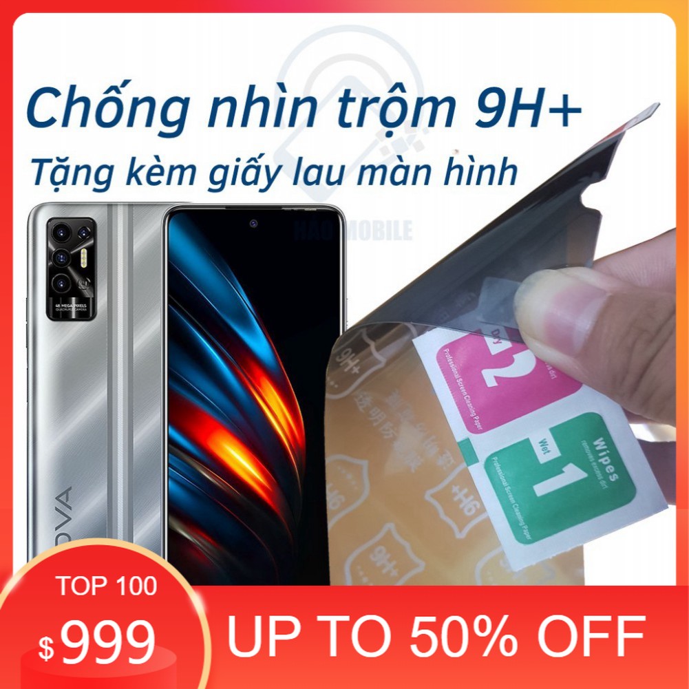 Dán chống nhìn trộm Tecno Pova 2 - Dán cường lực dẻo nano 9H+