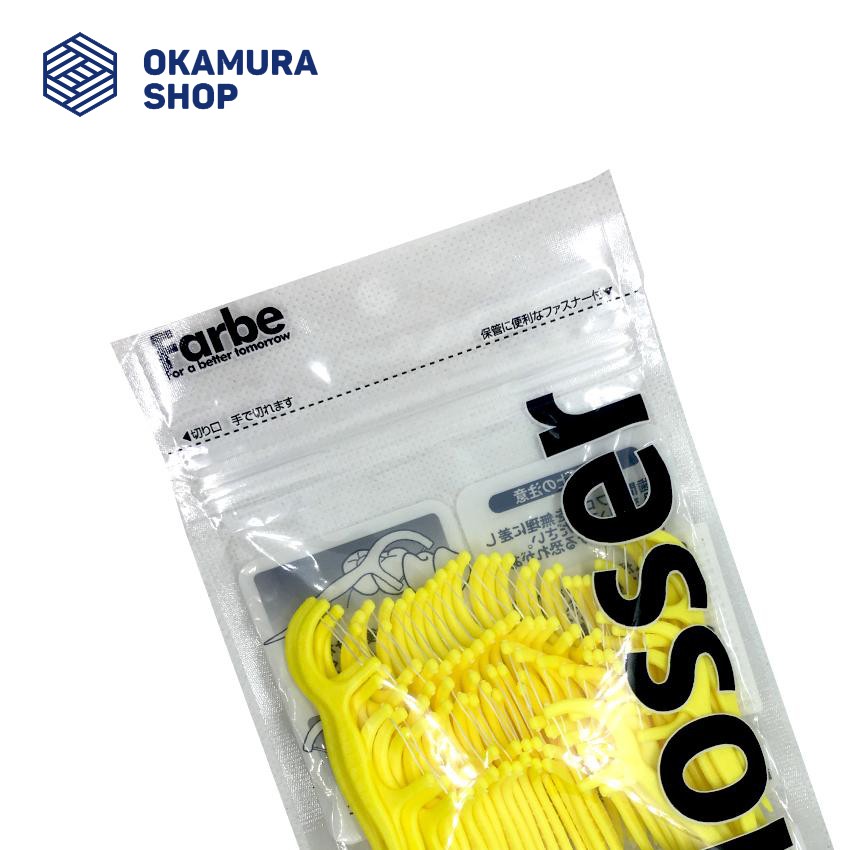 [HCM]Tăm chỉ kẽ răng cao cấp Nhật Bản Farbe (Gói 60 cây)