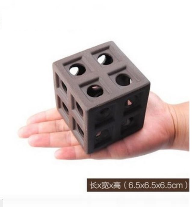 Gốm vuông nhiều lỗ đồ chơi cho cá, tôm, tép