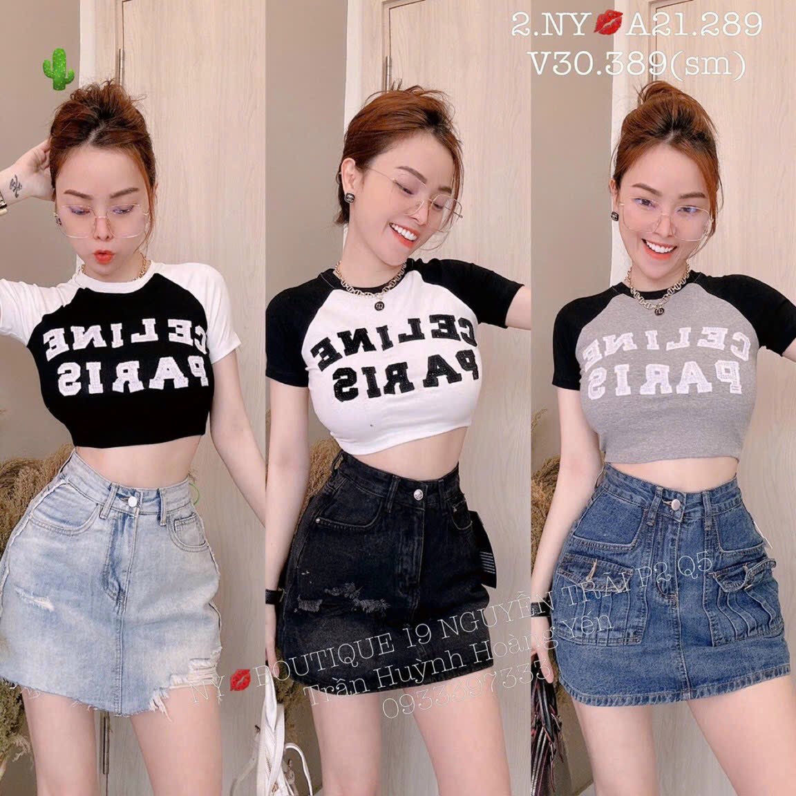🍒🍒🍒 🌵🌵áo thun croptop phối màu in chữ kiểu cách pc