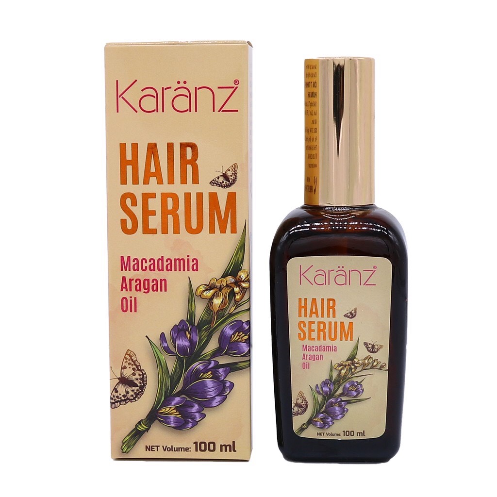 Serum cao cấp dưỡng tóc mềm mượt, giữ nếp tóc uốn Karanz Macadamia Argan Oil  100ml 