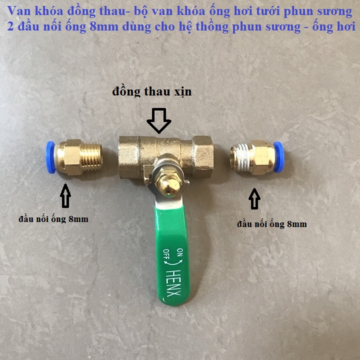 khóa ống phun sương 8mm | bộ van khóa ống hơi tưới phun sương 8mm