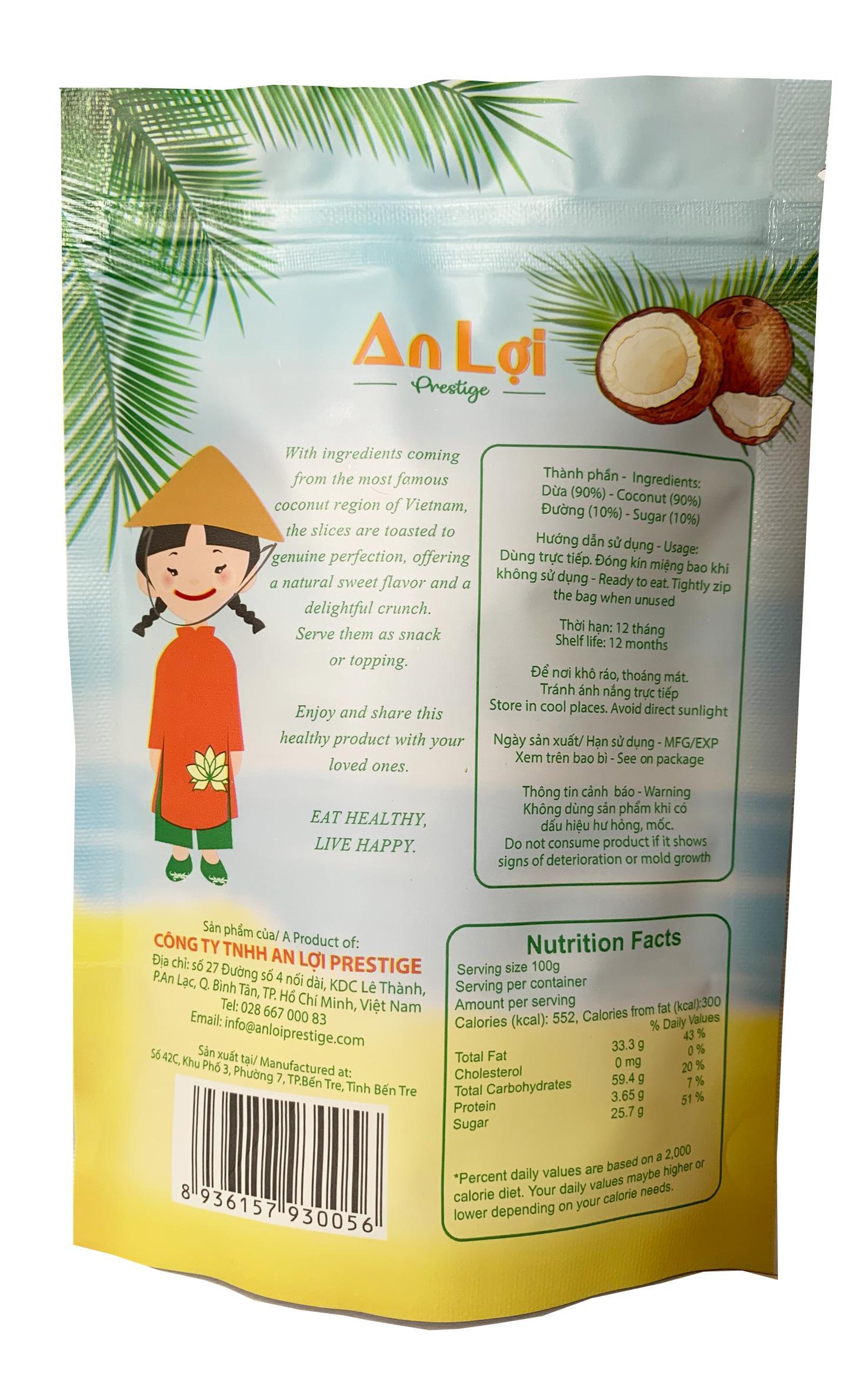 DỪA SẤY GIÒN AN LỢI 80g CRUNCHY COCONUT CHIPS
