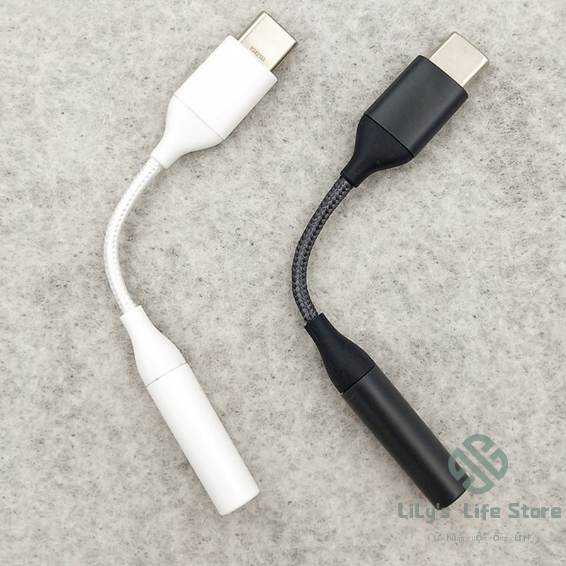 🔥Lily🔥 Cáp AUX âm thanh giắc cắm tai nghe Type C 3.5 cho bộ chuyển đổi tai nghe USB sang 3.5mm