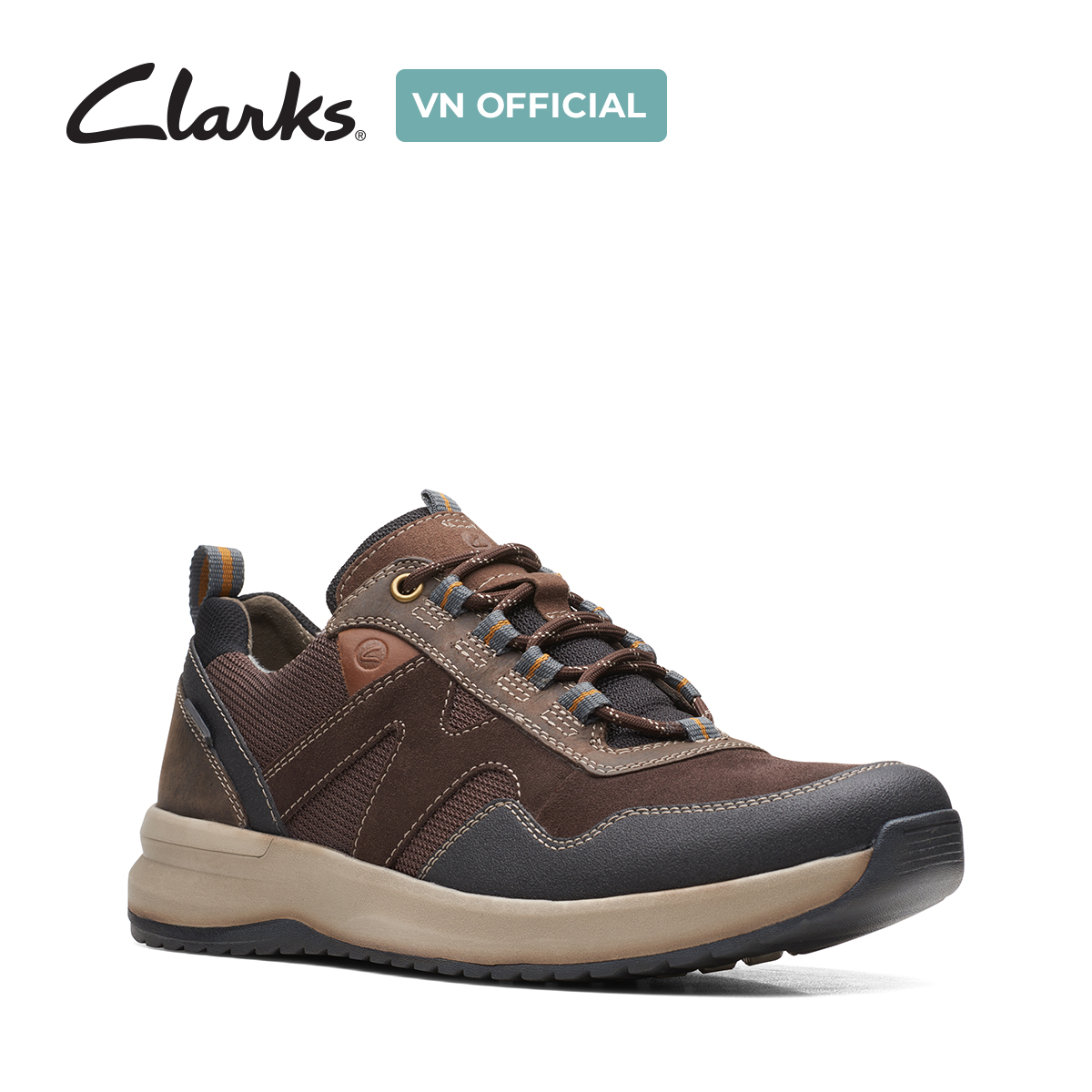Giày Sneaker Da Nam Clarks - Wellman Trail