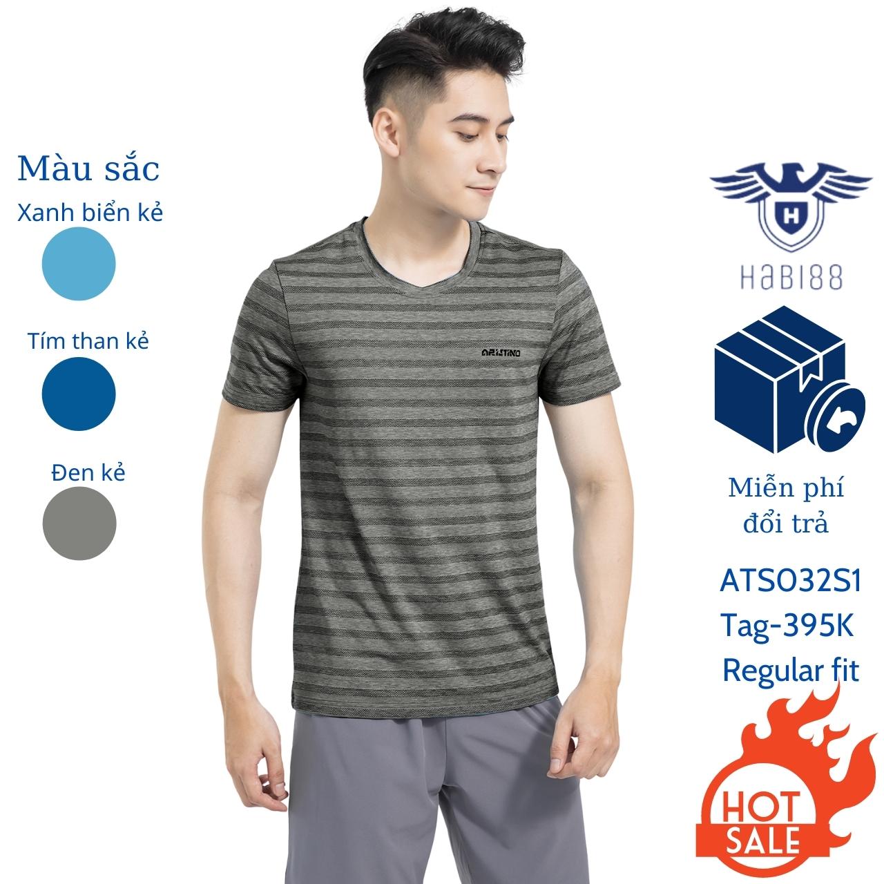Aristino áo thun nam font regular fit không nhăn chống bán bụi ATS032S1 Habi88