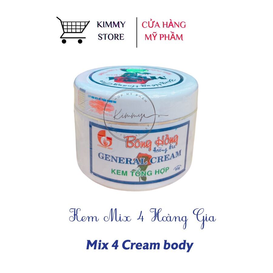 [HCM]lẻ hộp 60g kem bông hồng mix 4 hoàng gia