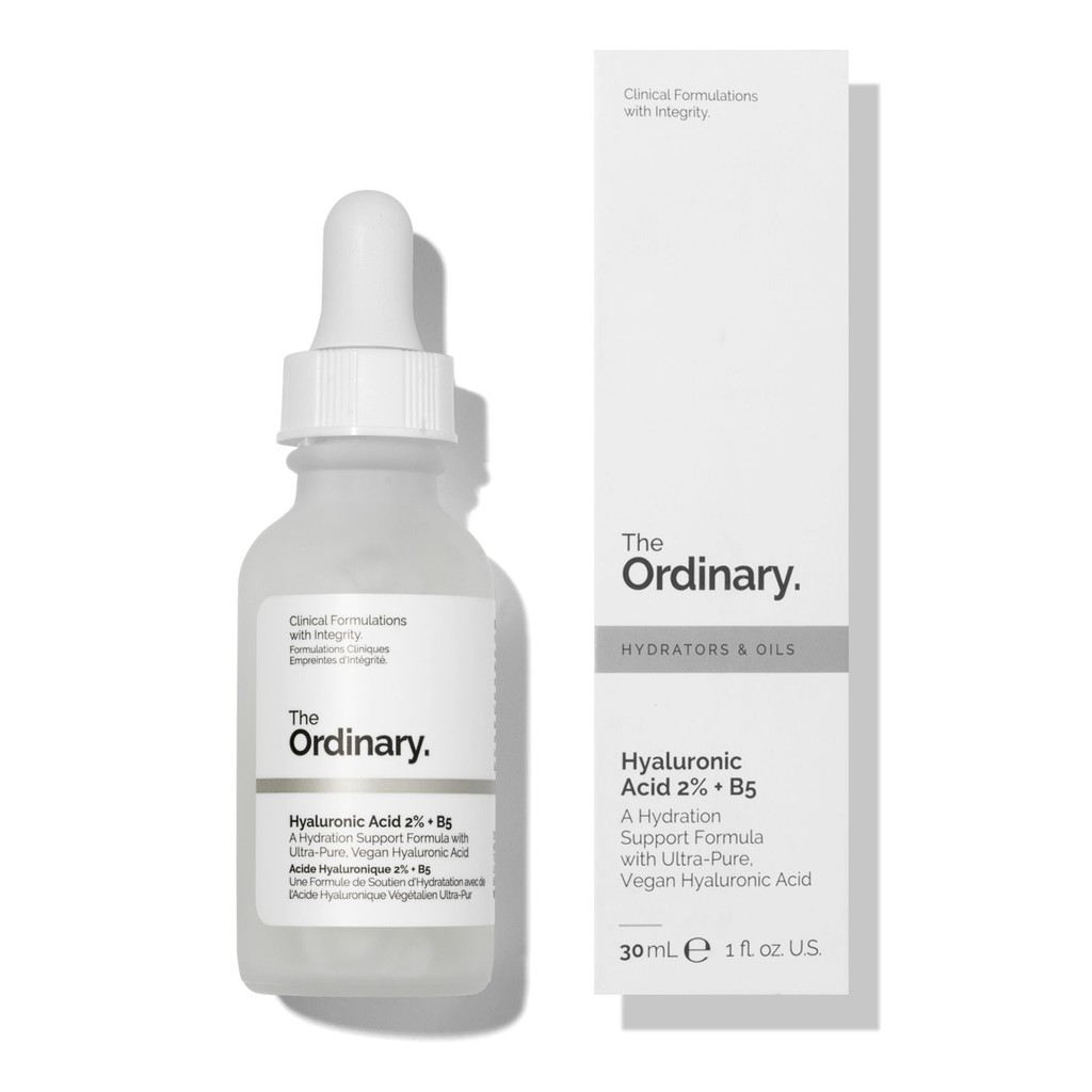 Serum The Ordinary Hyaluronic Acid 2% + B5 tinh chất dưỡng ẩm phục hồi da cấp nước do kích ứng 30ml