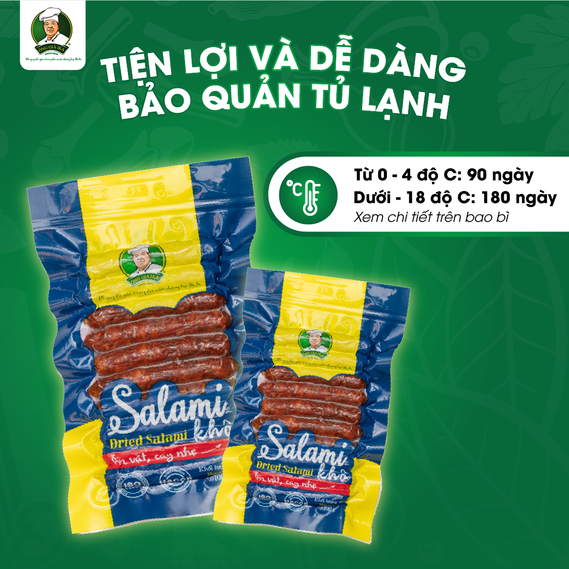 [ Chỉ giao HCM & Hà Nội ] Salami khô 100g Ông già Ika