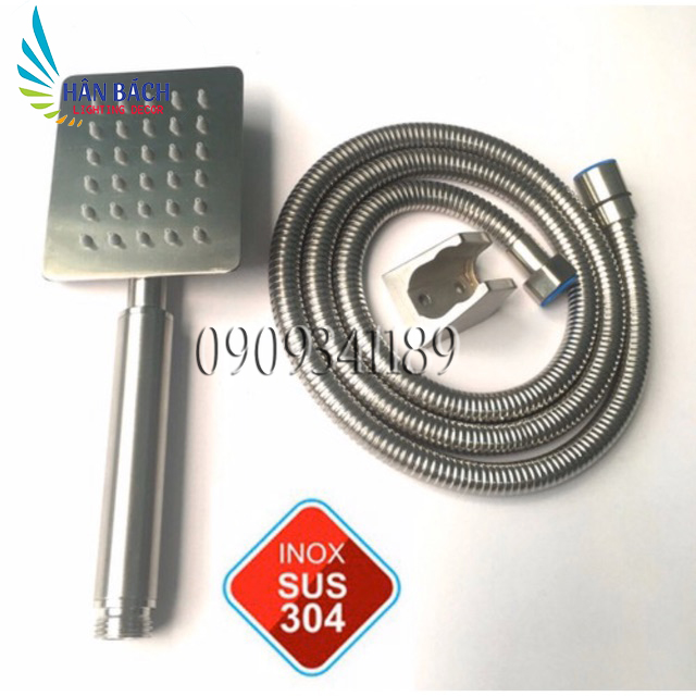 [HCM]Tay Sen TắmVòi Hoa Sen INOX 304 Chuẩn Cao Cấp TS 32 Và Dây Sen Inox 304 Và Cài Sen