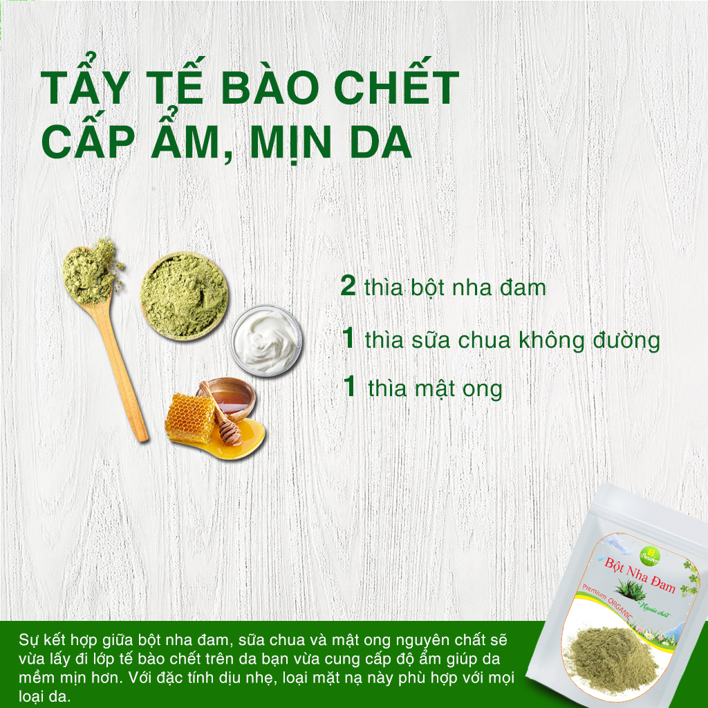 Bột nha đam nguyên chất 100g cao cấp