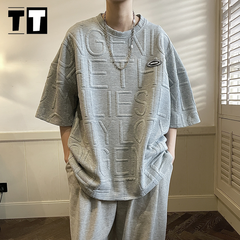 Áo nAm Hàn Quốc tay ngắn áO Thun Nam đẹp áo thun form rộng nam ngầu phong cách cổ tròn ÁO Phông Nam Nữ Form Rộng đồ đôi Vải thoải mái