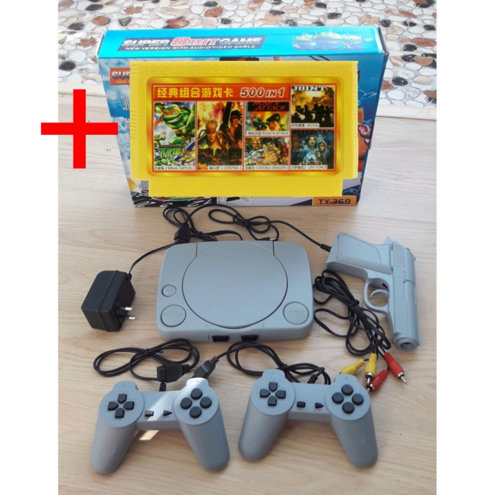 Máy chơi gameSuper Game 8 bit ngày xưa Kèm Băng 500 trò không trùng lập