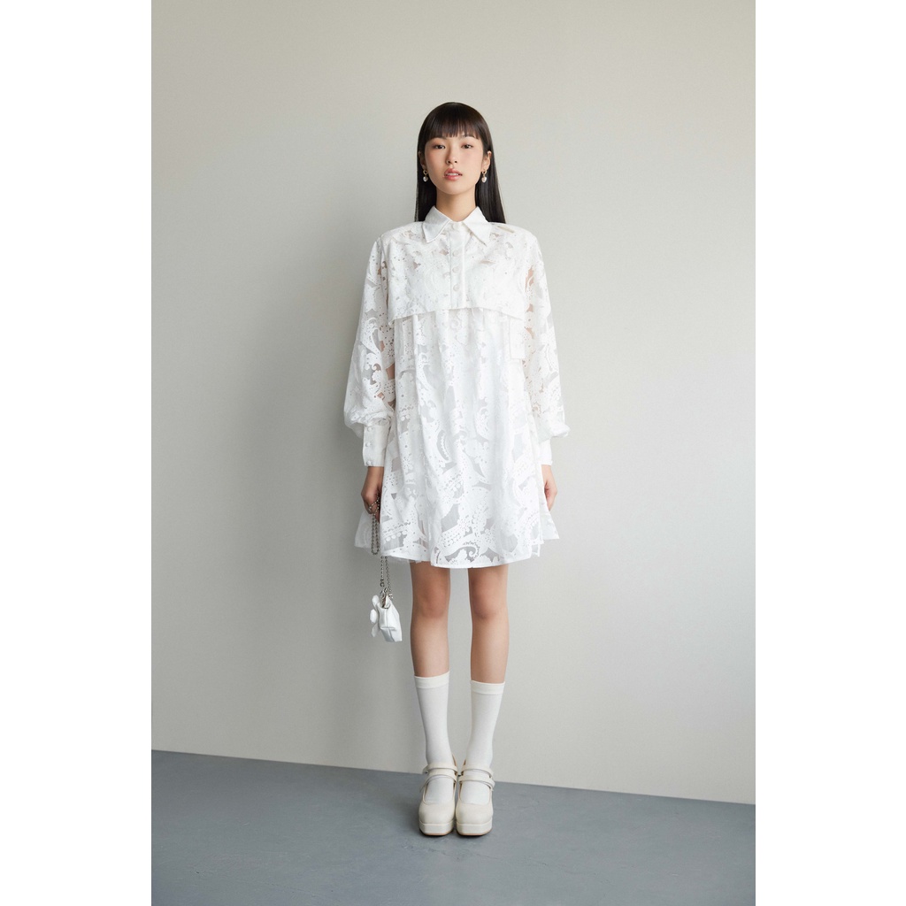CIGNO-đầm baby doll 2 dây phối áo khoác ngoài tiểu thư KELSEY dress
